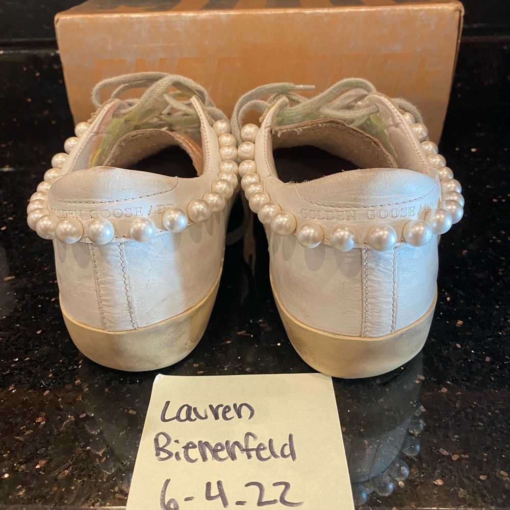 SOLD 🦄Golden Goose Pearl Necklace Superstars Sz 38🦄 - Picture 7 of 15